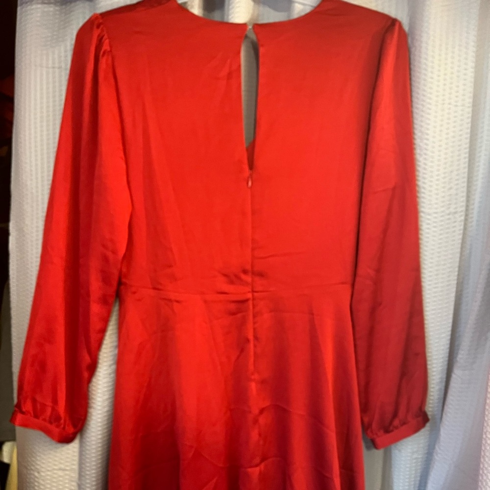 Red Express fit and flare dress, size L